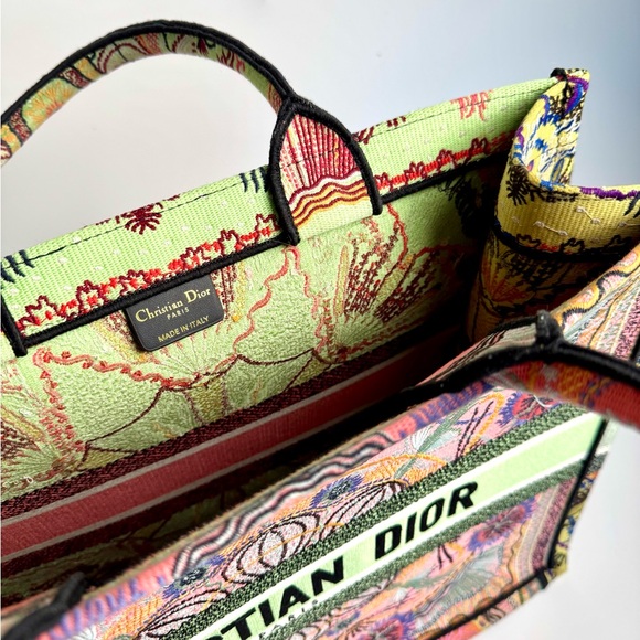 Christian Dior DIOR BOOK Tote Bag Large Pink Multicolour Canvas New - Picture 5 of 7